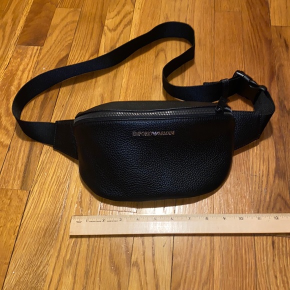 Emporio Armani Other - Emporio Armani - Men’s Belt Bag - Black - Leather / Nylon